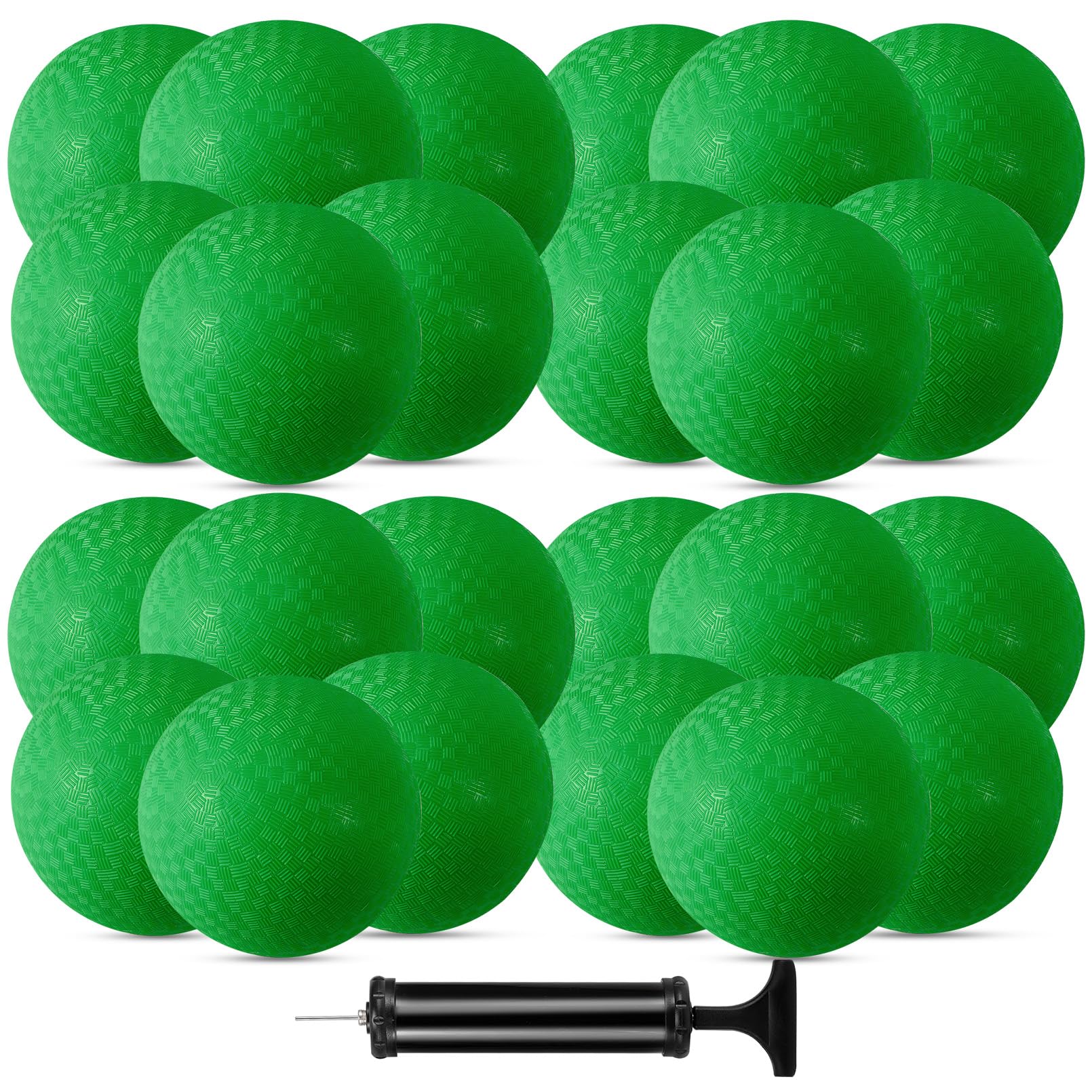 CACASO 24 Pieces Dodgeball Playground Ball Kickball, Dark Green