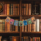 ConQuest Journals Harry Potter Literary Book Cover Art Hanging Cardstock Banners, 4 Strings of 7 Cards (28-Pieces), 5.5'' x 4'' Cards, 72'' Clear