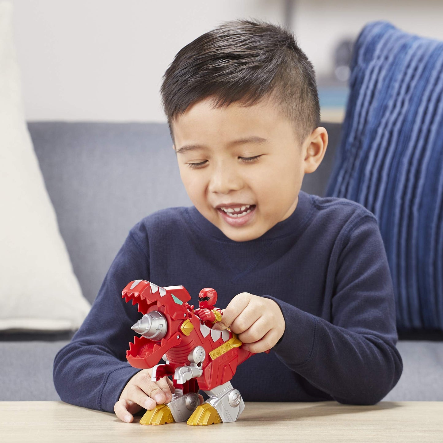 PlaySkool Heroes Power Rangers Red Ranger & T-Rex Zord 2 Pack, 3" Action Figure & Zord Set, Collectible Toys for Kids Ages 3 & Up