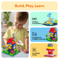 PicassoTiles Magnetc Brick Tile 259pcs Building Block Combo Set Compatible with Major Brick Systems Over 50+ Builds STEM Educational Construction Toy