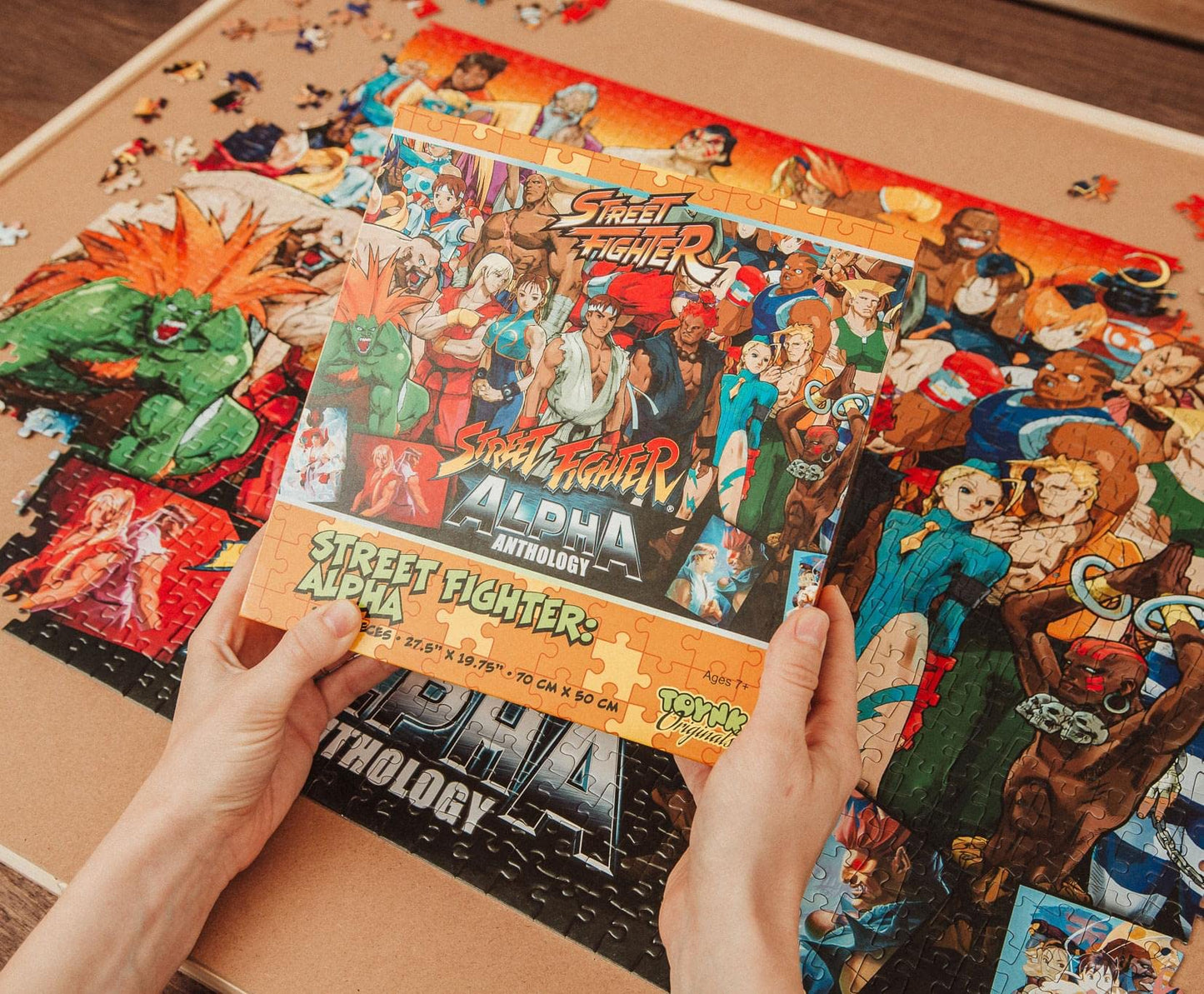 Street Fighter: Alpha Collage 1000-Piece Jigsaw Puzzle | Brain Teaser, Building Kit Activities | 28 x 20 Inches