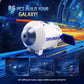 Electric Space Rocket Car Track Set with Mist Spray & Blue Lights - 86 PCS DIY STEM Building Race Track Toy with Suction Cups, Birthday Gift for Boys