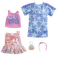 Barbie Fashions 2-Pack Clothing Set, 2 Outfits Doll Include Star-Print Dress, Pink Iridescent Skirt, Graphic Tank & 2 Accessories, Gift for Kids 3