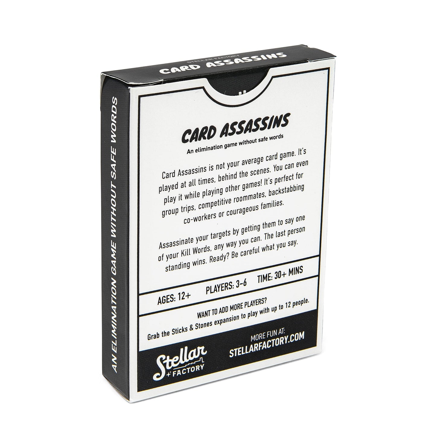 Stellar Factory Card Assassins Party Game | Word Elimination | 3-6 Players, Ages 12+ | Play Anywhere | Expandable