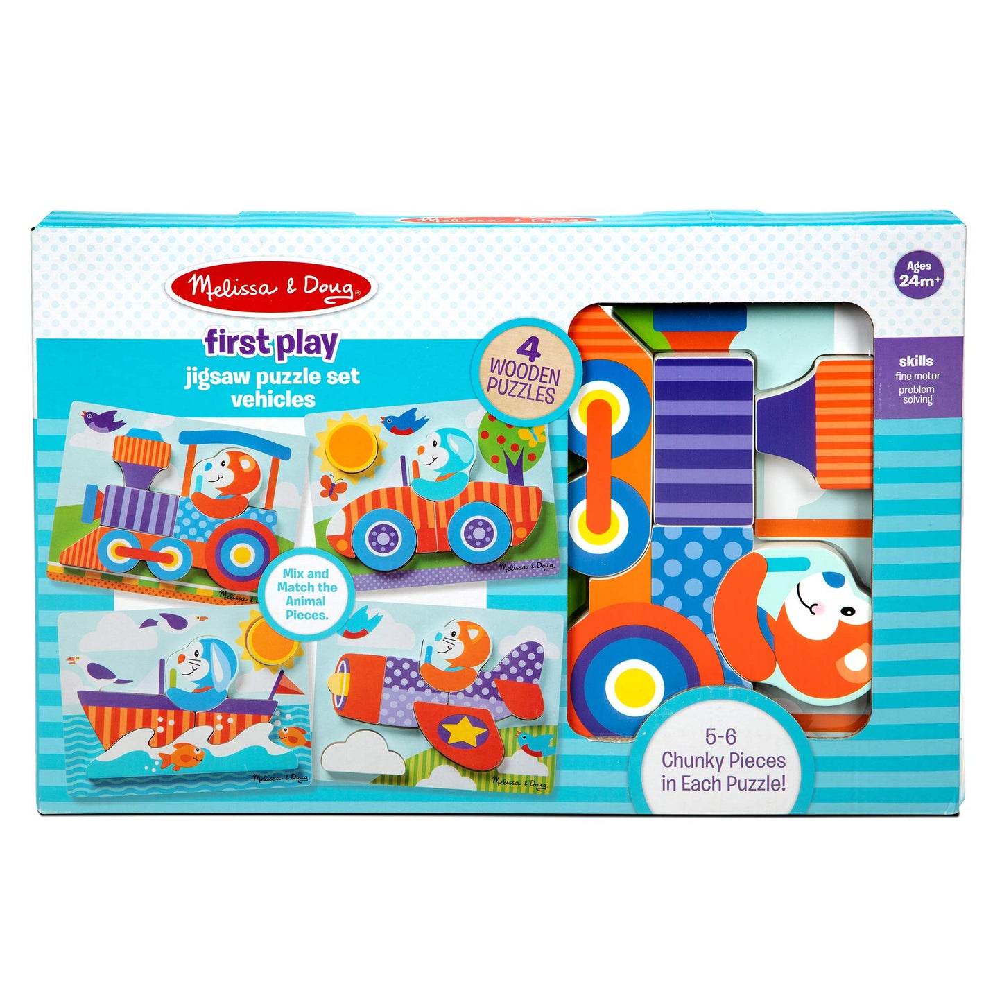 Melissa & Doug Jigsaw Puzzle Set - Vehicles