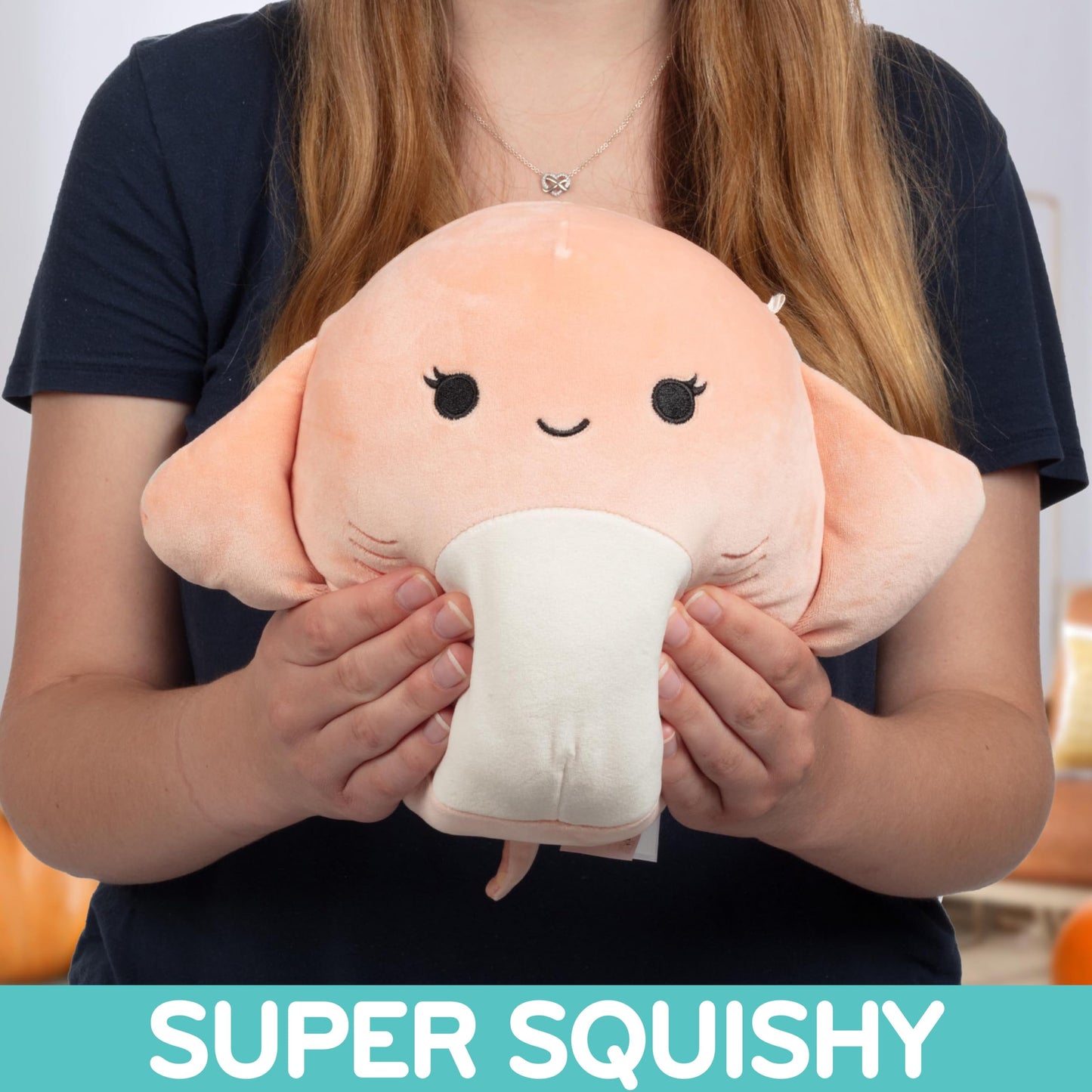 Squishmallows Original 8-Inch Ludovica The Stingray - Official Jazwares Plush - Collectible Soft Squishy Stingray Stuffed Animal Toy - Add to Your