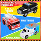 Playkidiz Toy Cars for Toddlers - 6Pcs Pull Back Cars Toys with Light and Sounds, City and emergency vehicles set, Including Police Car, Fire Truck