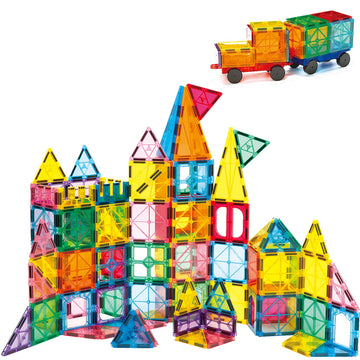 Diytoy Magnetic Tiles,100PCS 3D Building Blocks, Magnets Building Set for Kids, Construction STEM Stacking Toys, Magnets Toy Gift for Toddlers, Boys