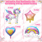 7Pcs Unicorn Balloons Unicorn Birthday Party Decorations 26Inch Self Standing Unicorn Balloons for Girls Birthday 3D Rainbow Star Heart Foil Balloons
