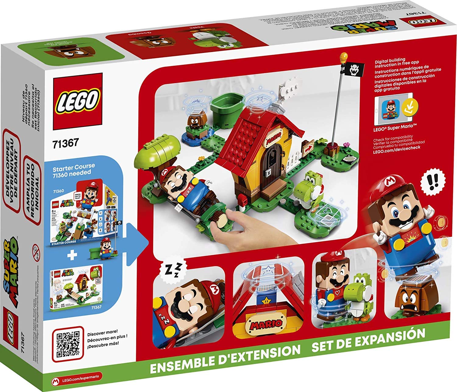 LEGO Super Mario Mario’s House & Yoshi Expansion Set 71367 Building Kit, Collectible Toy (205 Pieces)
