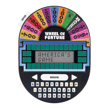 Educational Insights Wheel of Fortune Game - Handheld Electronic Game, Great for Travel, Classic Retro Party Games for Kids, Teens & Adults, Word