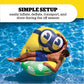 Giant Minions Inflatable Pool Float, Despicable Me Swim Ring, Large Novelty Character Float for Pool Parties and Outdoor Summer Fun