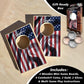 Coinhole Desktop Coin Bouncing Party Game Set | Tabletop Cornhole Board Game | Small Cornhole Travel Game Includes Coins (Pocket Size American Flag)