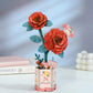 Hands Craft Hello Kitty and Friends My Melody Red Camellia 3D Wooden Puzzle Kit | DIY Flower Model | Arts & Crafts for Adults & Kids | Creative Hobby