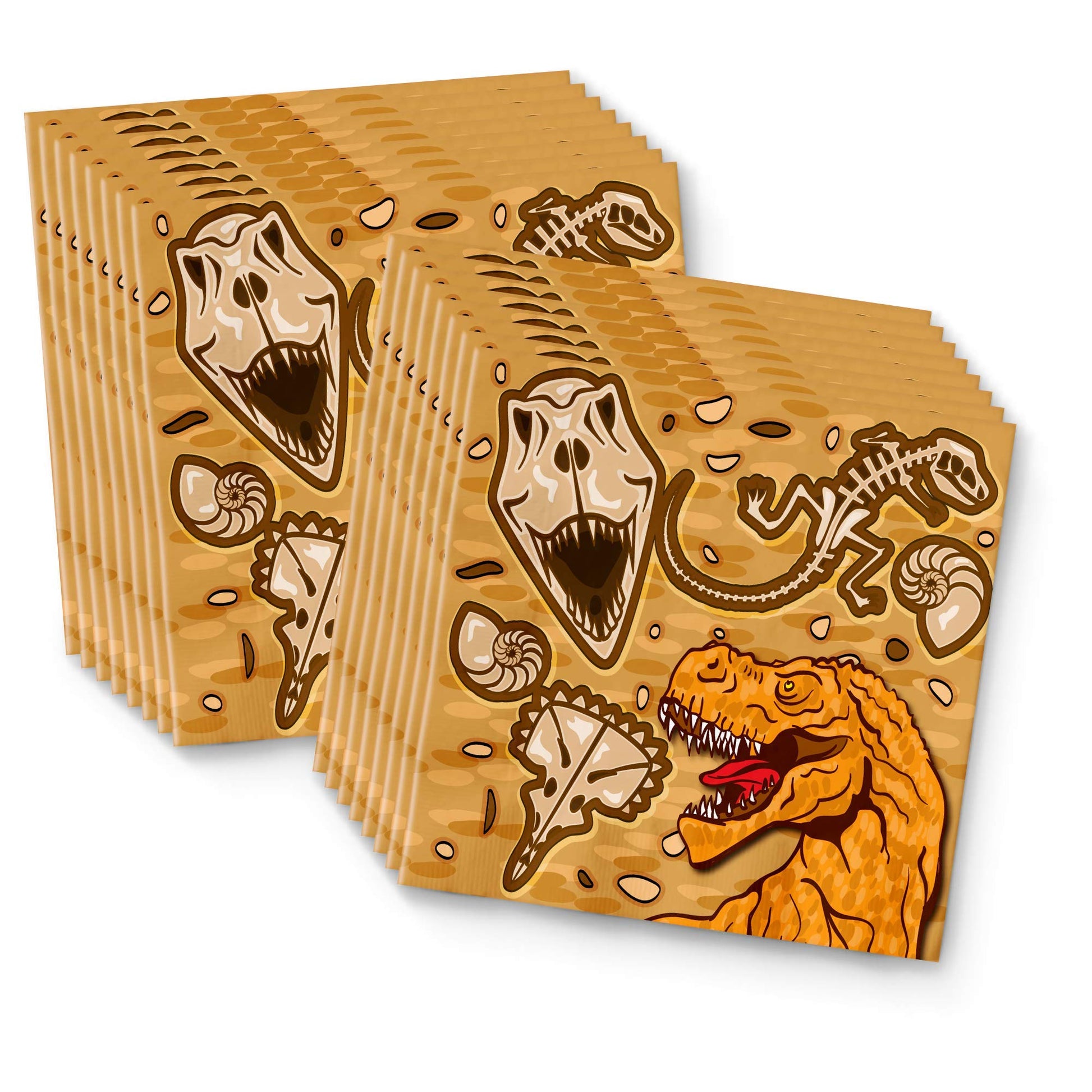 Roaring Dino Jurassic T-Rex Dinosaur Birthday Party Supplies - Dinosaur Decorations for Birthday Party - Dinosaur Birthday Set Plates, Napkins,