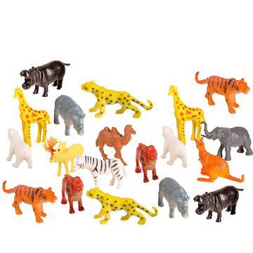 Mini Animals Jungle Party Pack - Plastic Wild Mini Educational Animal Kids Small Toys - Fun Gift Figures Party Favor Supplies - 100 Piece Bulk Set