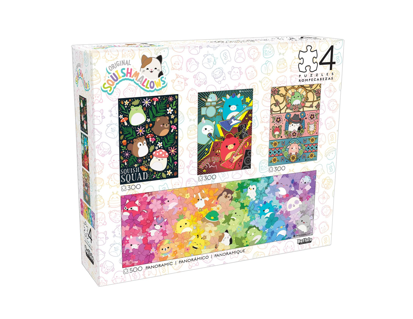 Buffalo Games - Squishmallows Collection - 4 Pack Multi-Piece Puzzles