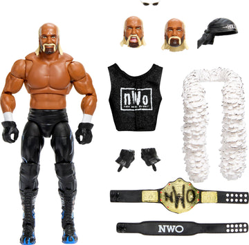 Mattel WWE Ultimate Edition Action Figure & Accessories Set, “Hollywood” Hulk Hogan 6-inch Collectible with 30 Articulation Points, Swappable Pieces