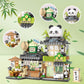 EasyAgo Creative Brick Box Street View-Cute Panda Mini Building Toy Animals Interactive for Kids, Simulation Architecture Toy for Girls and Boys Ages
