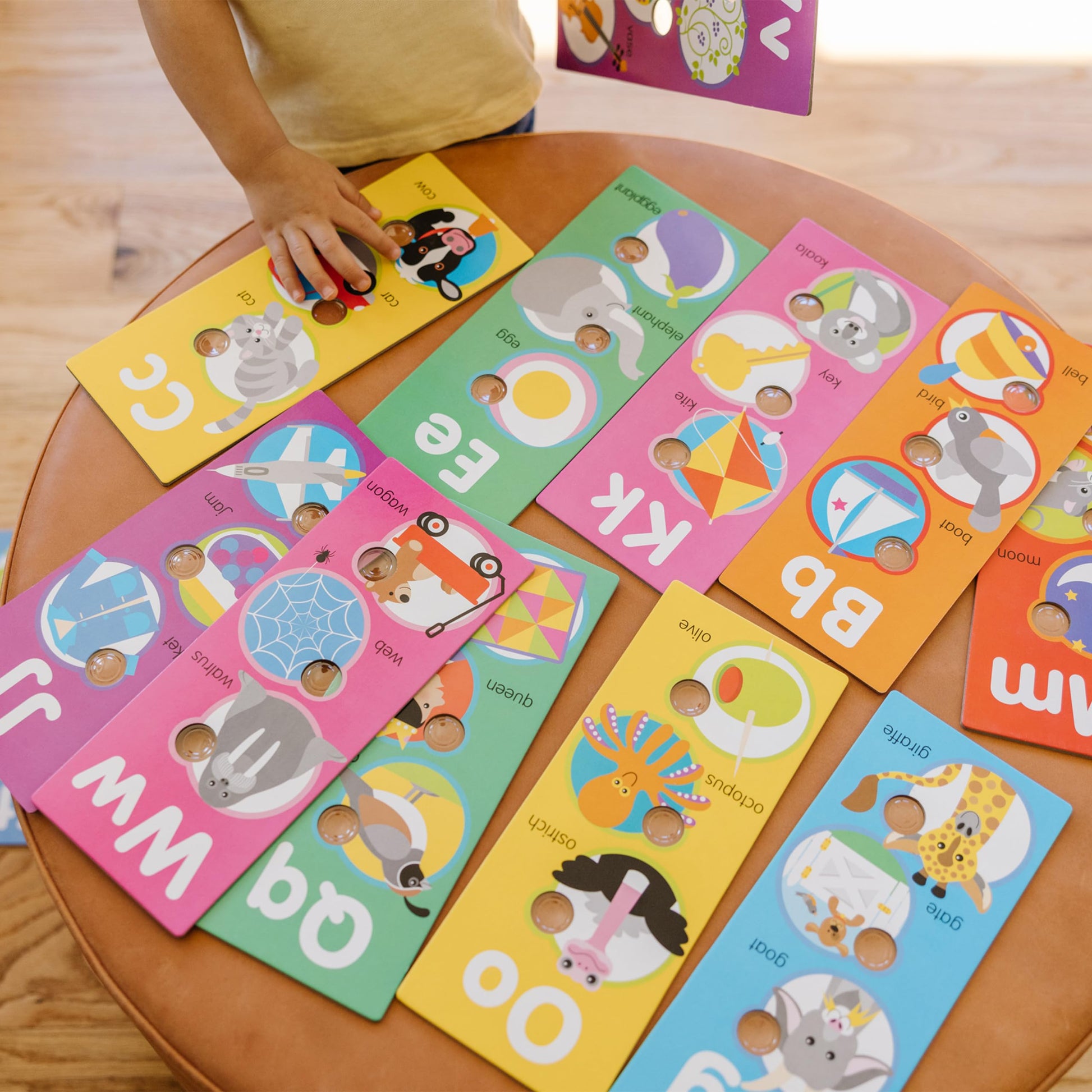 Melissa & Doug Poke-a-Dot! Alphabet Jumbo Learning Cards, 13 Double Sided Interactive ABC Flash Cards, Educational Activities for Toddlers and