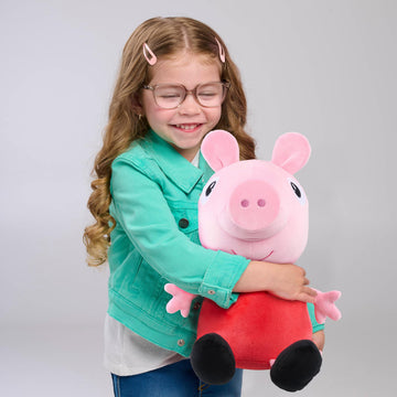 Peppa Pig 2 lb Weighted Large Plush, 12-inch Stuffed Animal, Kids Toys for Ages 2 Up by Just Play