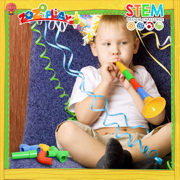 ZOZOPLAY STEM Toys Tube Locks, 72 Piece Tubular Pipes & Spouts & Joints & Whistles & Trumpet Toy, Learning Educational Building Block Set