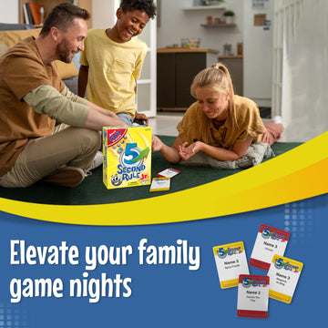 5 Second Rule Game Jr. - Simple Questions Card Game for Family Fun, Party, Kids, Travel, Game Night & Sleepovers - Think Fast and Shout Out Answers