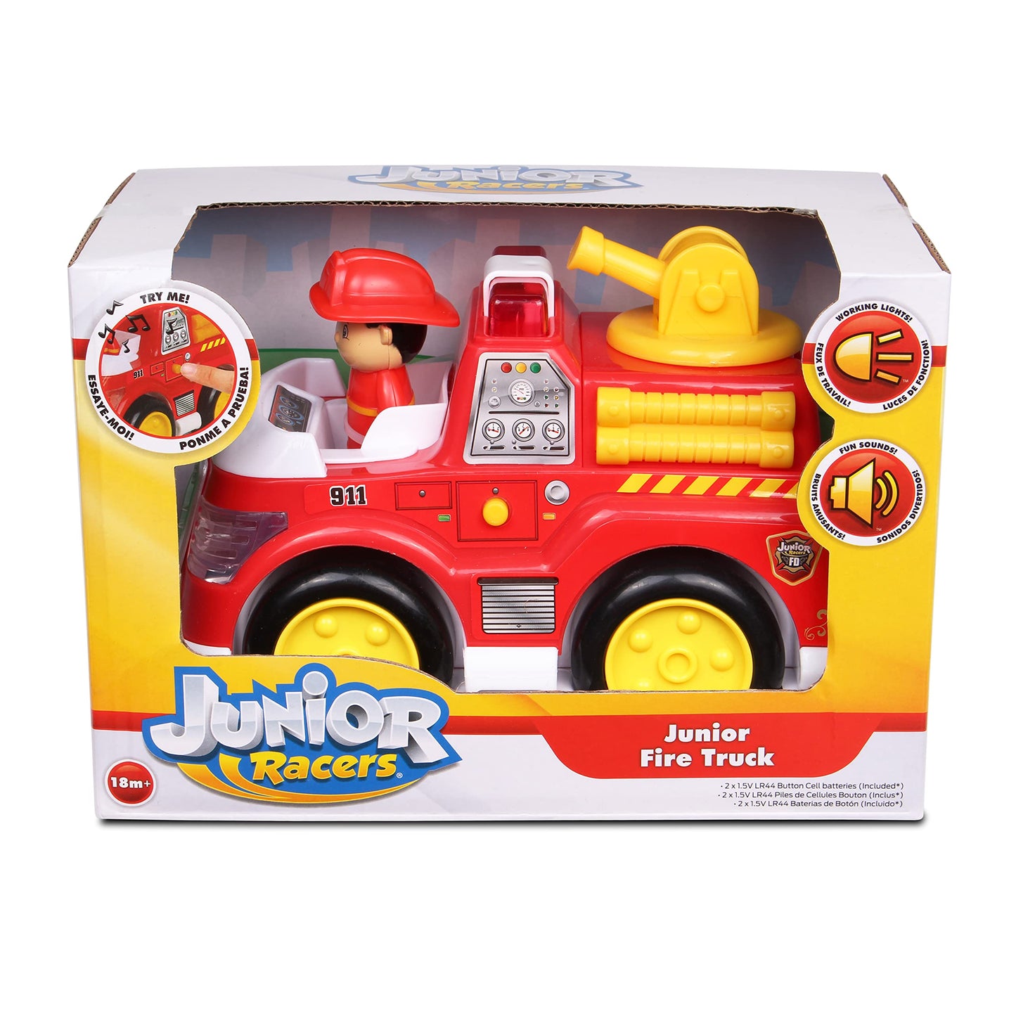 NKOK Junior Racers Lights & Sounds Fire Truck, Multi