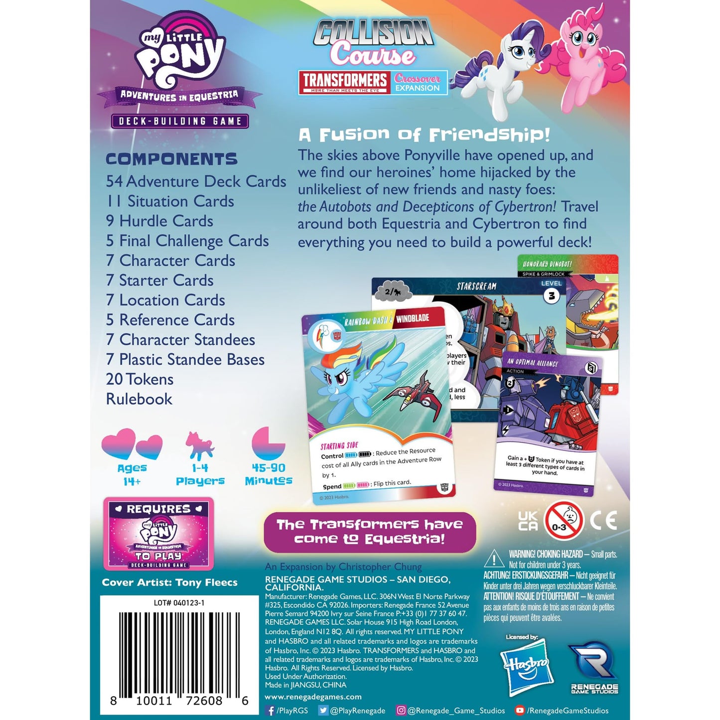 Renegade Game Studios My Little Pony Deck Building Game: Transformers Crossover Expansion with Autobots & Mane Six
