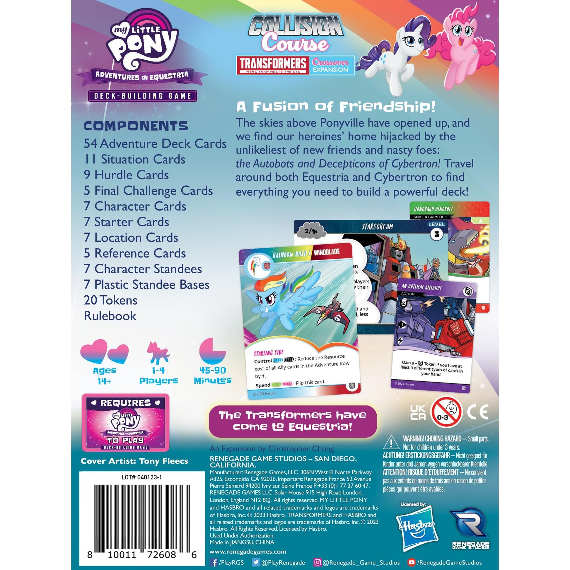 Renegade Game Studios My Little Pony Deck Building Game: Transformers Crossover Expansion with Autobots & Mane Six