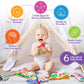 BabyBibi Soft Cloth Books for Babies (Set of 6): Crinkle Touch & Feel Sensory Books for Newborns 0-12 Months, Non-Toxic Washable Baby Books, Tummy