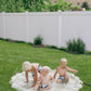 Neutral Gingham Splash Pad for Kids - Outdoor Sprinkler for Kids & Toddlers, Water Mat Sprinkler Toy-Splash Pool 67in
