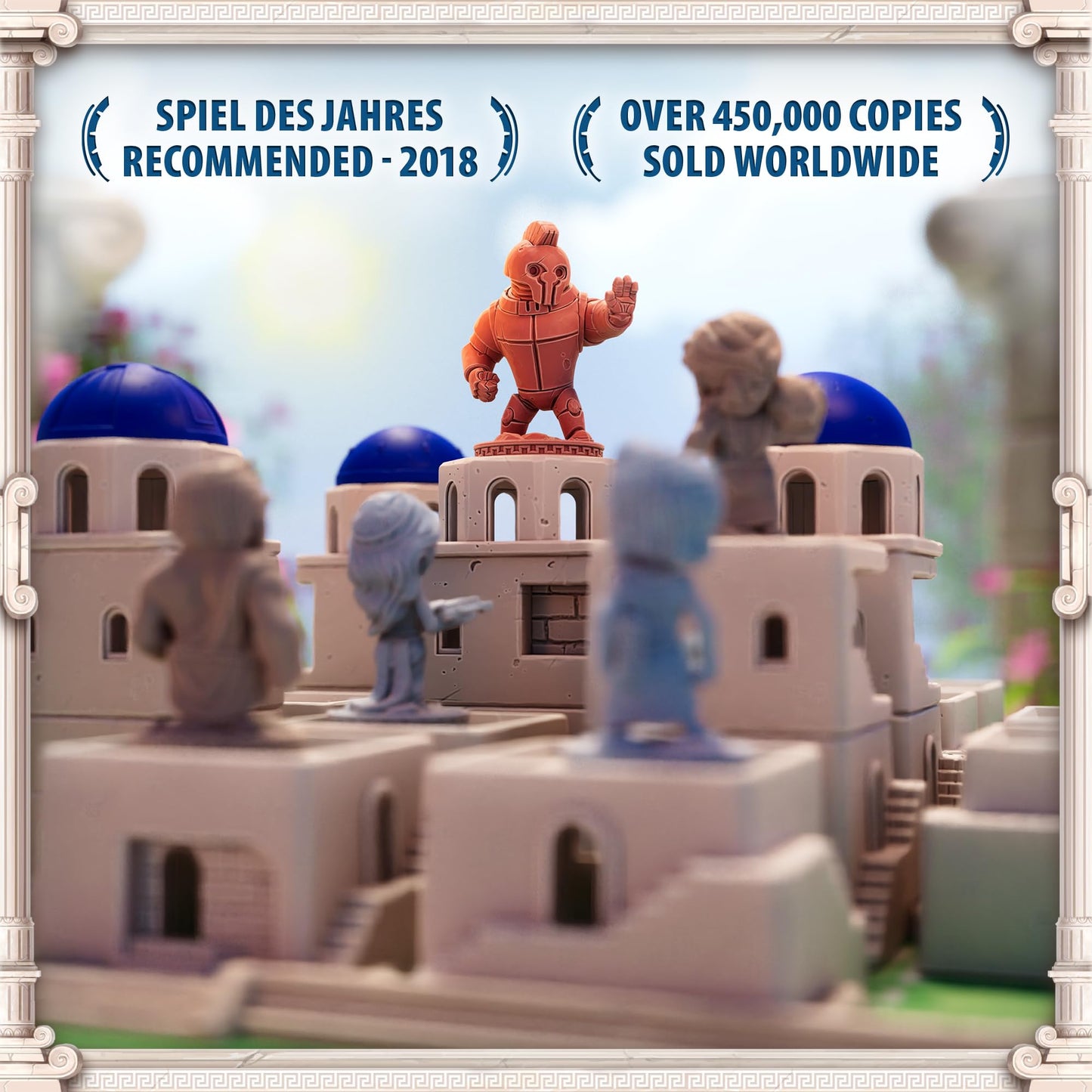 Santorini: Second Edition Board Game - 2-4 Player Greek Strategy Game with 3D Towers & God Powers