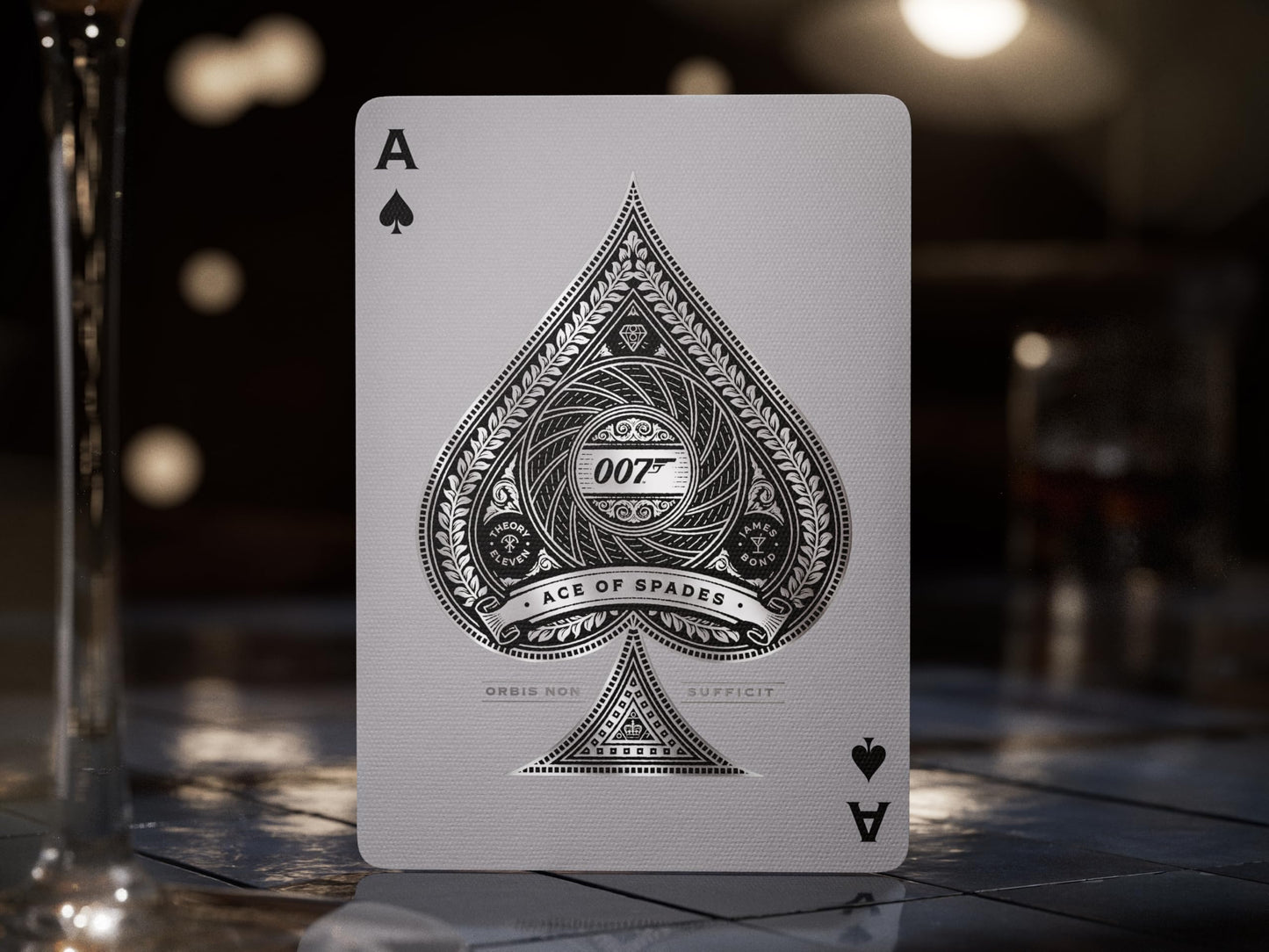 theory11 James Bond Silver Edition Playing Cards, 007 Playing Cards, Poker Size Standard Index