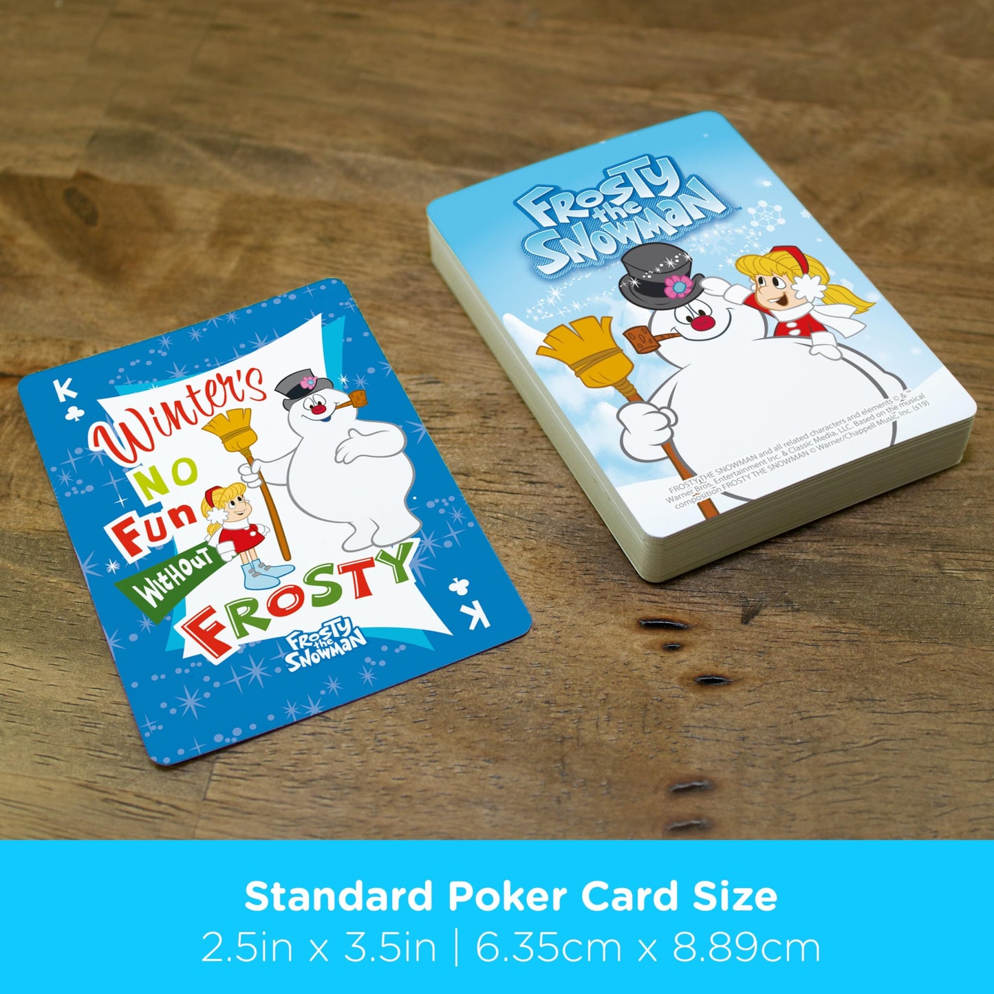 AQUARIUS Frosty the Snowman Playing Cards - Frosty Themed Deck of Cards for Your Favorite Card Games - Officially Licensed Frosty the Snowman