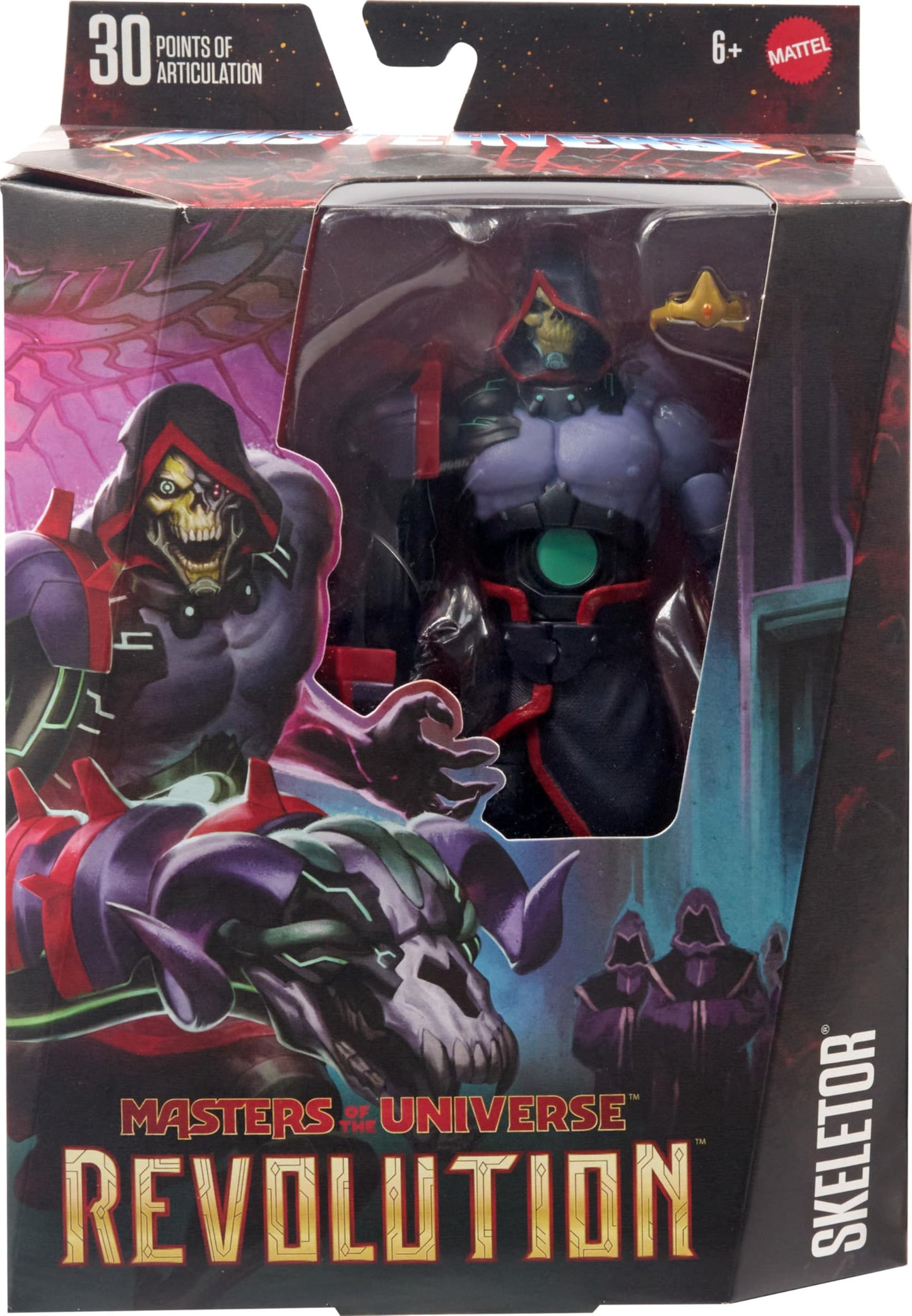 Masters of the Universe: Revolution Masterverse Action Figure & Accessories, Skeletor Deluxe MOTU Collectible with 30 Articulations, 7-inch