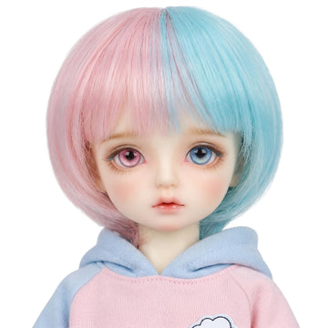 Missuhair 7-8inch (for 17CM-19CM's Head) 1/4 Bjd Wig Synthetic Short Hair Handmade Accessories