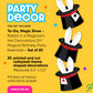 Big Dot of Happiness Ta-Da, Magic Show - Rabbit in a Magician’s Hat Decorations DIY Magical Birthday Party Essentials - Set of 20