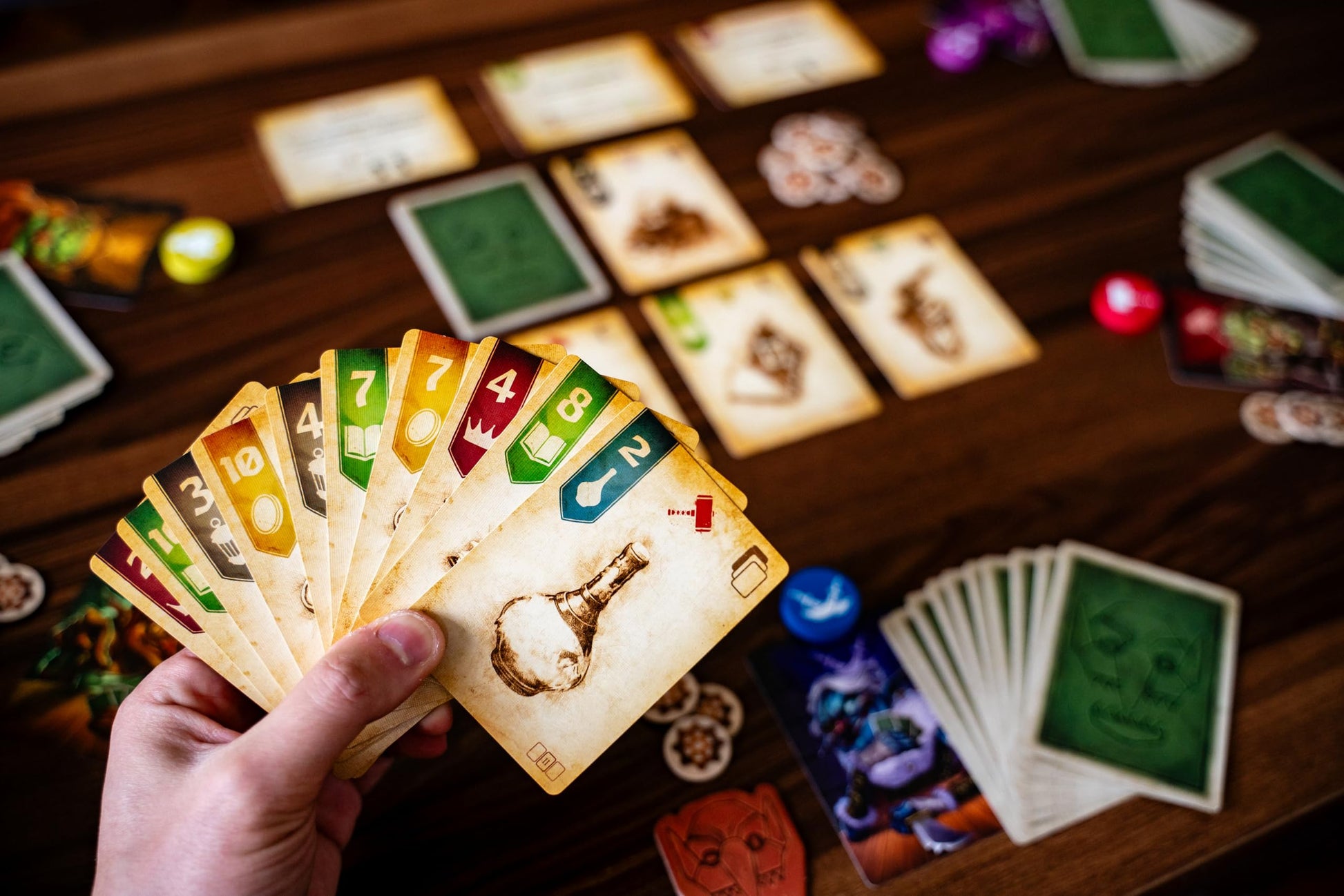 Goblin Vaults Board Game | Outwit & Outbid to Fill Your Vaults with Loot | Trick-Taking Bidding Set Collection Strategy Family Card Game | 30-45min