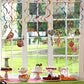 LINGTEER The Very Hungry Insects Cartoon Little Green Caterpillar Butterfly Swirls Streamers - 20 Pcs Children's Reading Story Birthday Party