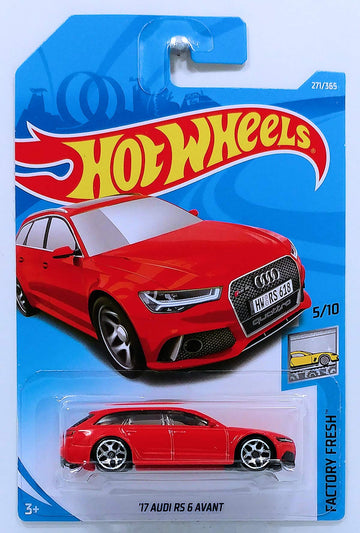 Hot Wheels 2018 50th Anniversary Factory Fresh '17 Audi RS 6 Avant 271/365, Red