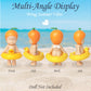 Kaitiaki 2PCS Mini Duck Floaties for Sonny Angel, Cute Yellow Duck Resin Swim Rings Accessories Fits 3 Inch Dolls, Decorative Display Props Clothes