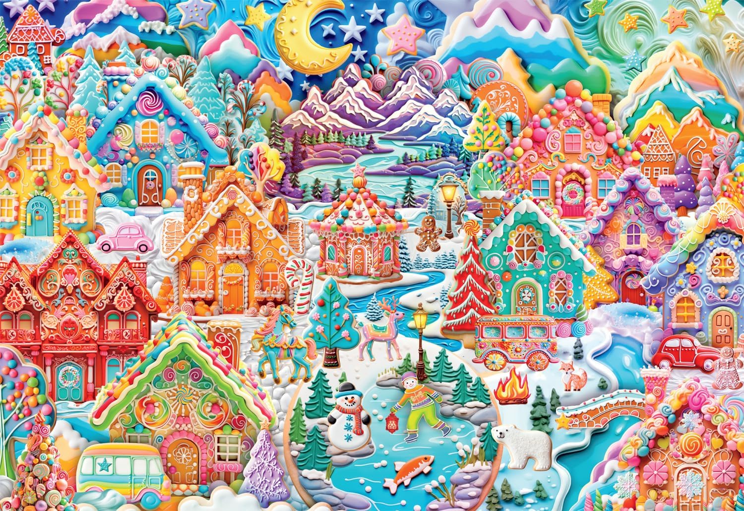 Buffalo Games - Colorful Cookietown - 2000 Piece Jigsaw Puzzle for Adults