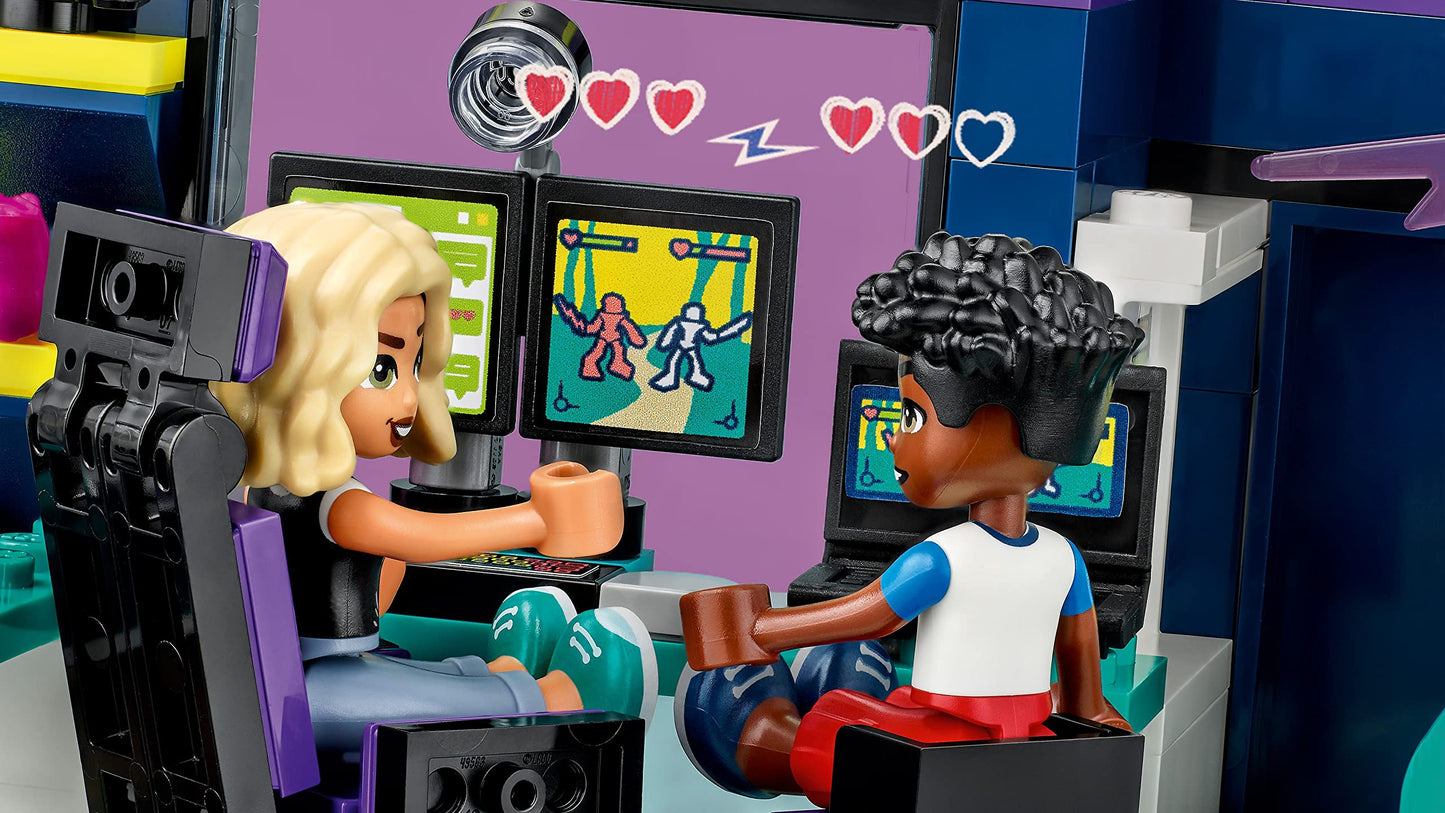 LEGO Friends Nova's Room Gaming Themed Bedroom Playset 41755, Collectible Toy with Zac Mini-Doll and Pickle The Dog, Small Gift Idea for Kids 6 and Up