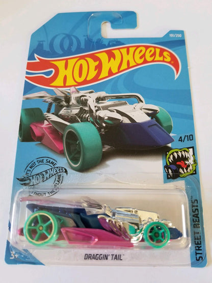Hot Wheels 2019 Street Beasts - Draggin' Tail, 191/250 Pink