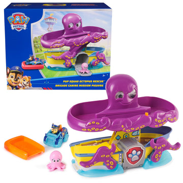 PAW Patrol Pup Squad Octopus Rescue Playset with Chase Toy Car Vehicle