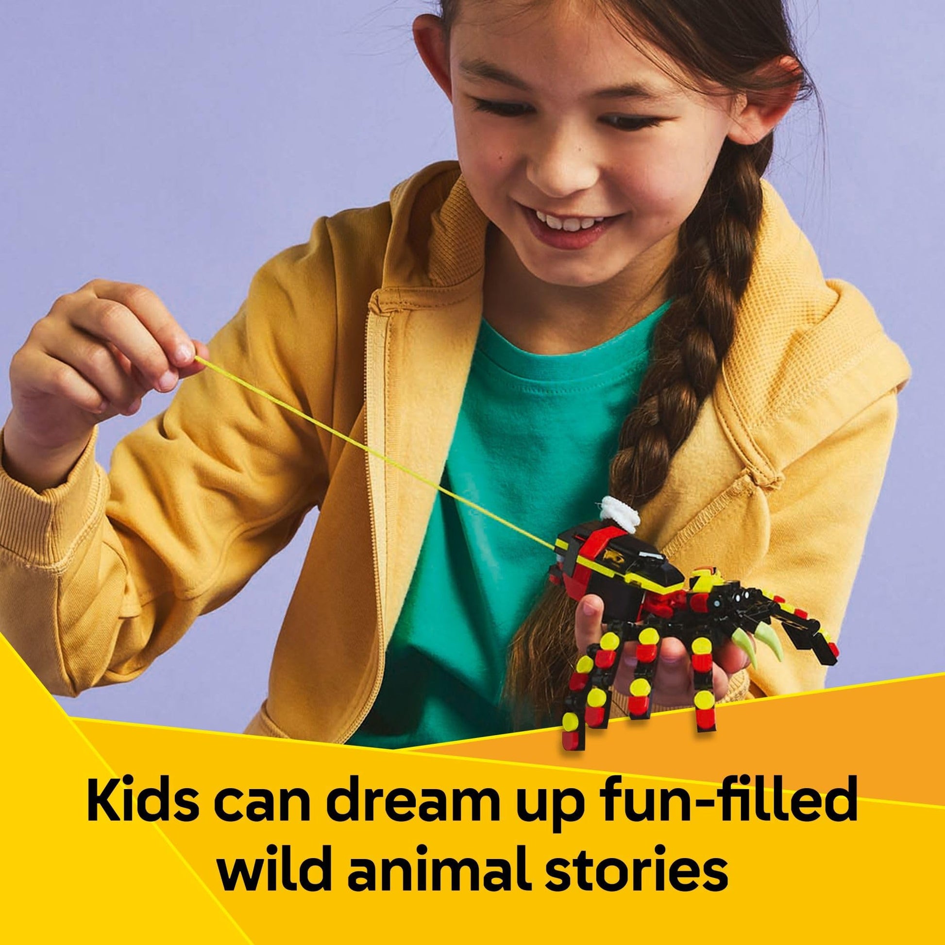 LEGO Creator 3 in 1 Wild Animals Surprising Spider Toy - Building Toy with 3 Build Options, Spider, Scorpion, or Snake - Animal Figures for Kids, Boys