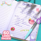 Squishmallows Original Squishy Diary Set, Includes 5 x 7 Diary, 60 Sheets, Kawaii Stickers, Pen, Fun Journaling Kit & Sketchbook for Kids, School
