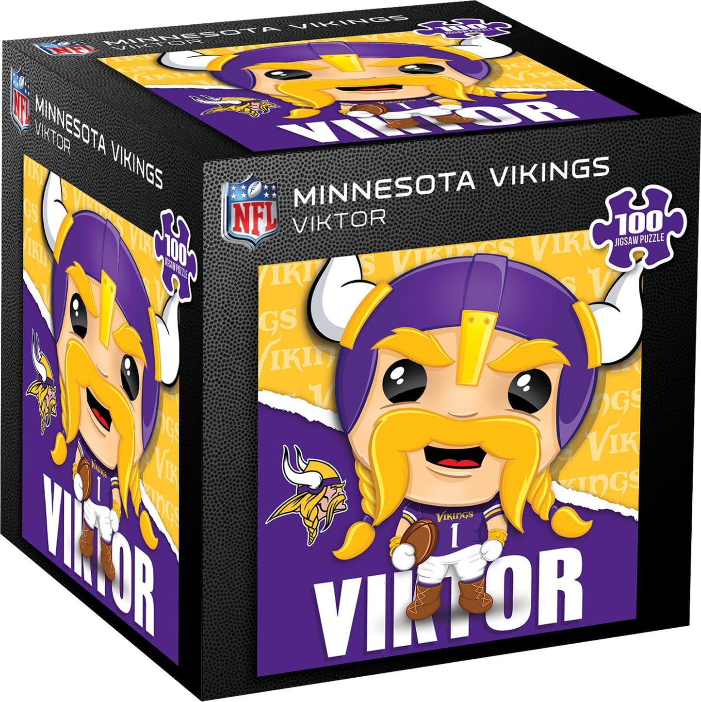 MasterPieces Officially Licensed Viktor - Minnesota Vikings Mascot 100 Piece Jigsaw Puzzle