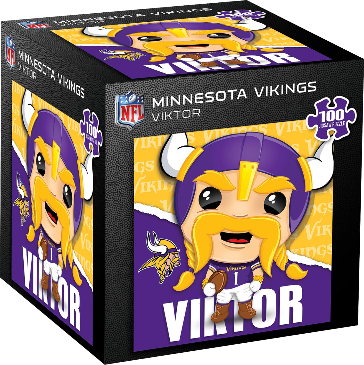 MasterPieces Officially Licensed Viktor - Minnesota Vikings Mascot 100 Piece Jigsaw Puzzle